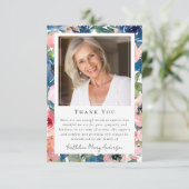 Foto Sympathy floral Funeral Memorial Bedankkaart (Staand voorkant)