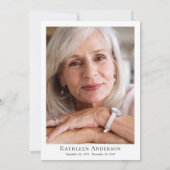 Foto Sympathy Funeral Bedankkaart (Achterkant)