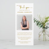 Foto Sympathy Memorial Bedankt Kaart (Staand voorkant)