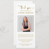 Foto Sympathy Memorial Bedankt Kaart (Voorkant / Achterkant)