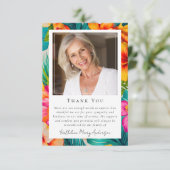 Foto Sympathy Tropical Funeral Memorial Bedankkaart (Staand voorkant)