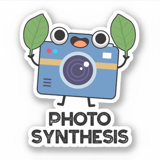 Foto Syntesis Cute Camera Pun Sticker (Voorkant)