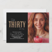 Foto Talk Thirty to Me Verjaardag van Leopard Wome Kaart (Voorkant)