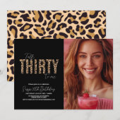 Foto Talk Thirty to Me Verjaardag van Leopard Wome Kaart (Voorkant / Achterkant)
