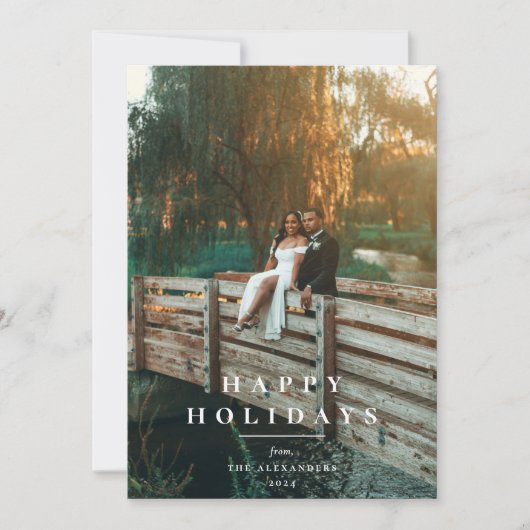 Foto Tan Pset Pattern Feestdagenkaart (Voorkant)