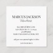 Foto Tattoo Artist Vierkante Visitekaartje (Achterkant)