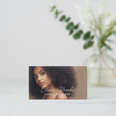 Foto Taupe Brown Scrpit Freelance fotograaf Visitekaartje (Staand voorkant)