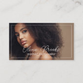 Foto Taupe Brown Scrpit Freelance fotograaf Visitekaartje (Voorkant)