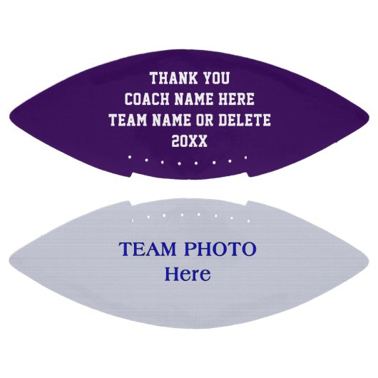 Foto, tekst en uw kleuren - Aangepast Football (Panelen)