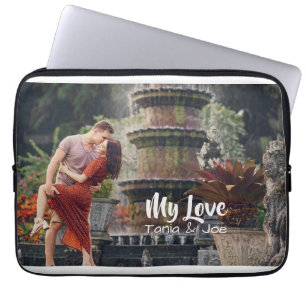 Foto & tekst mijn liefde - gepersonaliseerd laptop sleeve