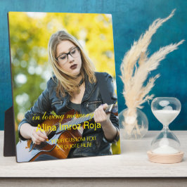 Foto & tekst tafelplaquette Aandenken Fotoplaat