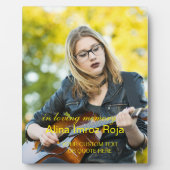 Foto & tekst tafelplaquette Aandenken ter herinner Fotoplaat (Voorkant)