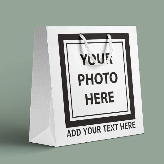 Foto & tekst uploaden – Aanpassen Groot Cadeauzakje