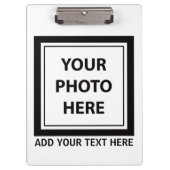 Foto & tekst uploaden – Aanpassen Klembord (Voorkant)