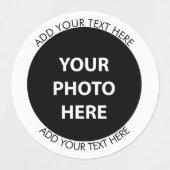Foto & tekst uploaden – Aanpassen Labels (Design 1)