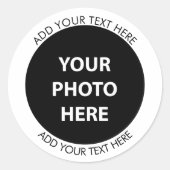 Foto & tekst uploaden – Aanpassen Ronde Sticker (Voorkant)