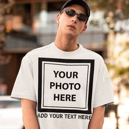 Foto & tekst uploaden – Aanpassen T-shirt