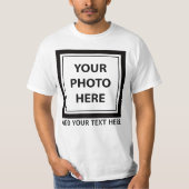 Foto & tekst uploaden – Aanpassen T-shirt (Voorkant)