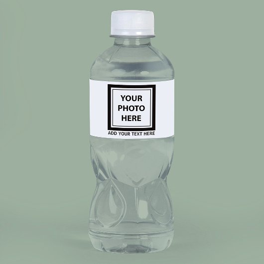 Foto & tekst uploaden – Aanpassen Waterfles Etiket