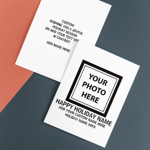 Foto & tekst uploaden – eenvoudig aanpassen feestdagenkaart