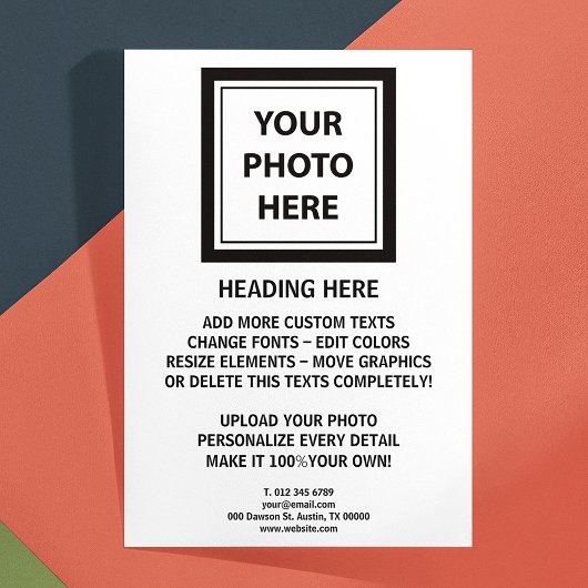 Foto & tekst uploaden – eenvoudig aanpassen flyer