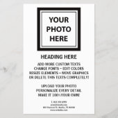 Foto & tekst uploaden – eenvoudig aanpassen flyer (Voorkant)