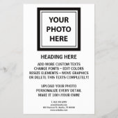 Foto & tekst uploaden – eenvoudig aanpassen flyer (Achterkant)