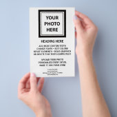 Foto & tekst uploaden – eenvoudig aanpassen flyer (Hand)