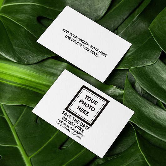 Foto & tekst uploaden – eenvoudig save the date