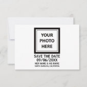 Foto & tekst uploaden – eenvoudig save the date (Voorkant)