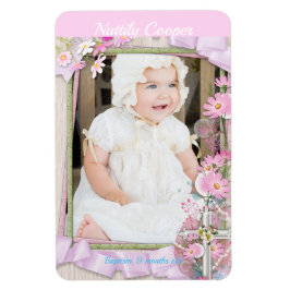 FOTO-TEMPLATE Baby Baptismebevestiging op maat Magneet