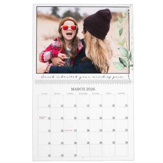 Foto Template Greenery Ma ID931 Kalender (Mar 2026)