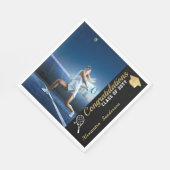 Foto Tennis player Blue Gold White afstuderen Servet (Hoek)