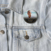 Foto ter liefdevolle herinnering rouwknoop ronde button 5,7 cm (In situ)
