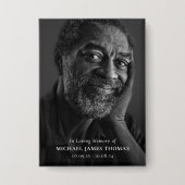 Foto ter nagedachtenis aan de begrafenis button (Voorkant)