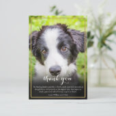 Foto ter nagedachtenis aan huisdier bedankkaart (Staand voorkant)