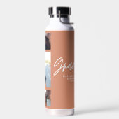 Foto terracotta afstuderen script modern elegant waterfles (Links)