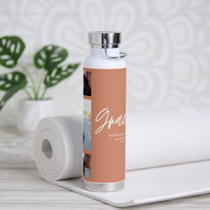 Foto terracotta afstuderen script modern elegant waterfles