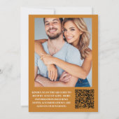 Foto Terracotta Bloem Art Nouveau Bruiloft Kaart (Achterkant)