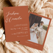 Foto Terracotta Fall Wedding Kaart