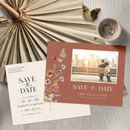 Foto Terracotta Save the Date Briefkaart