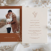 Foto Terracotta Wedding Invitation Kaart