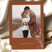 Foto Terracotta Wedding Invitation Kaart