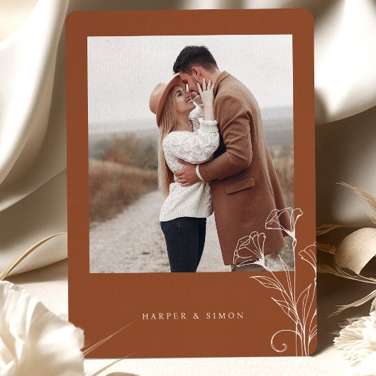 Foto Terracotta Wedding Invitation Kaart