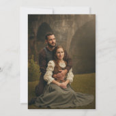 Foto Terug Groen en Crème Bloemen Save The Date (Achterkant)