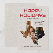 Foto Texas verhuisbericht fijne feestdagen Feestdagenkaart (Voorkant / Achterkant)