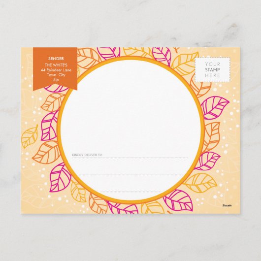 FOTO THANKSGIVING POSTCARD: winter folio 1 Feestdagenkaart (Achterkant)