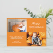 Foto Thanksgiving van afkoelen laat feestdag achte Feestdagenkaart (Staand voorkant)