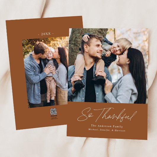 Foto Thanksgiving van de Thankful Pecan 2 Feestdagenkaart