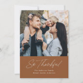 Foto Thanksgiving van de Thankful Pecan 2 Feestdagenkaart (Voorkant)